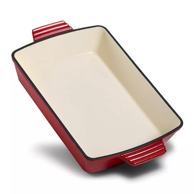 Cast Iron Enameled Rectangular Baking Pan