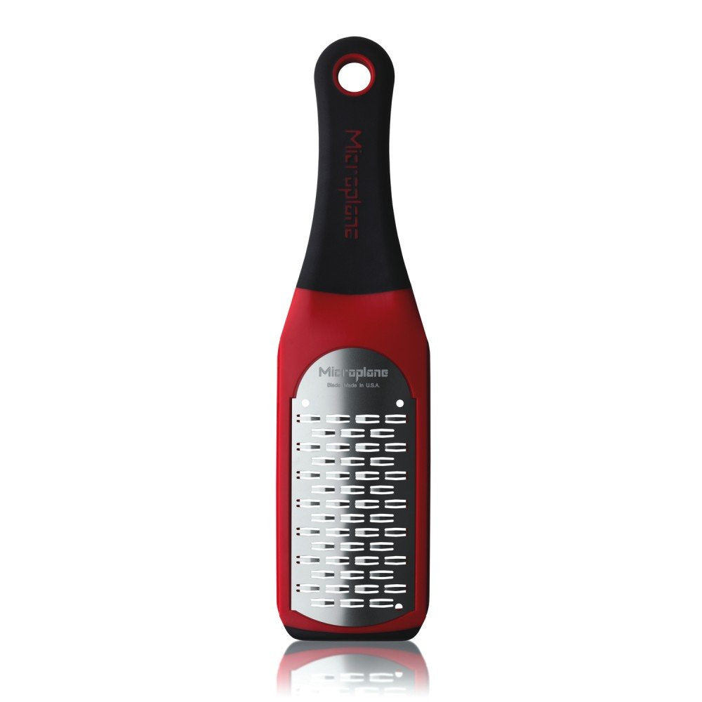 Microplane Artisan Series Bi-Directional Ribbon Blade Cheese Grater (Red)