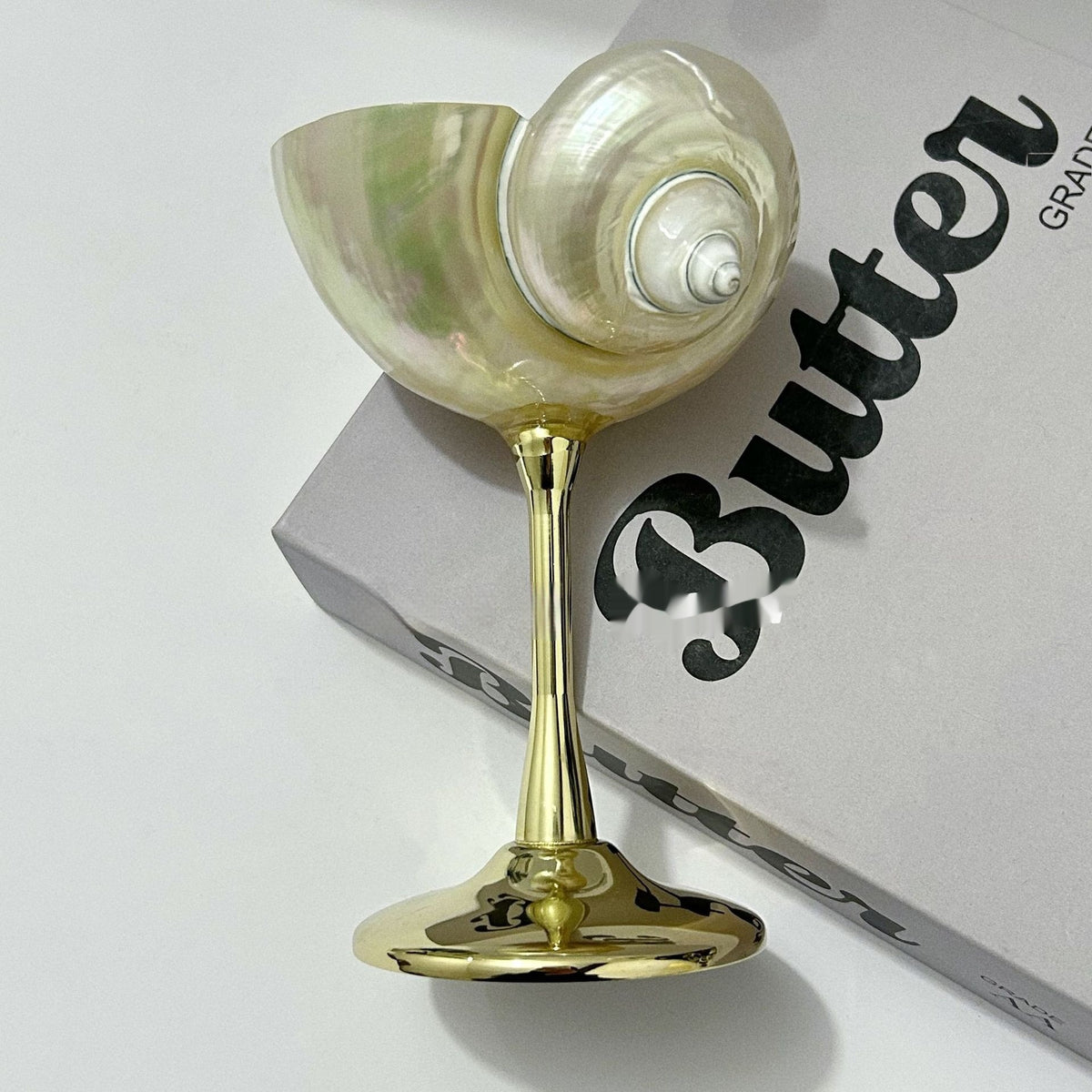 European Retro Metal Conch Goblet