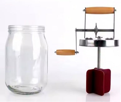 Vintage Glass Hand Butter Blender