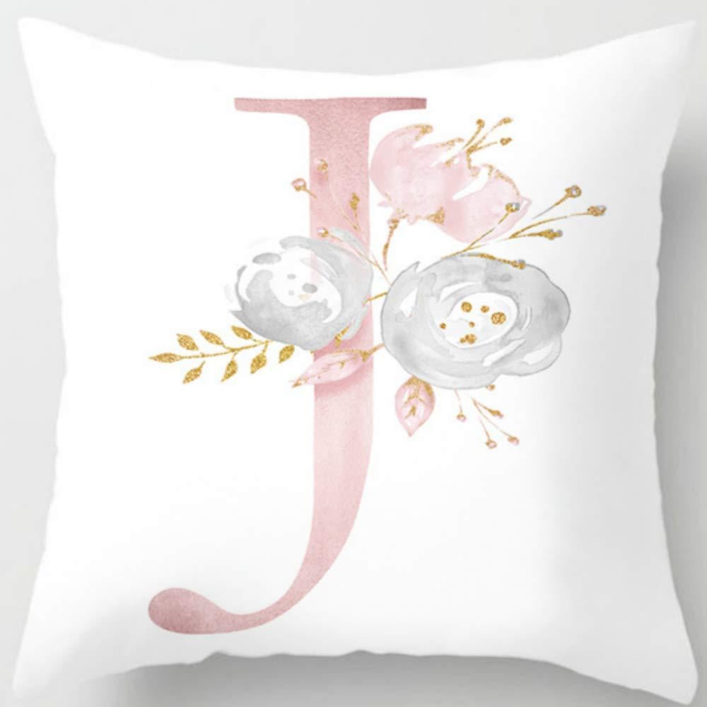 26 Letters Printed Pillowcase