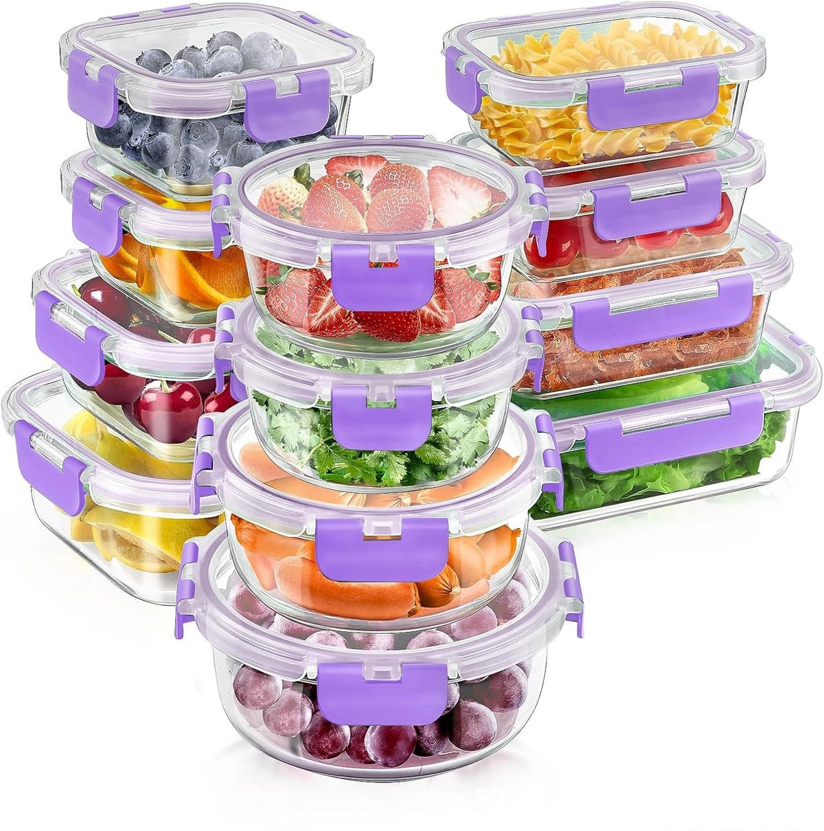 Microwaveable Heating Buckle Glass Lunch Box