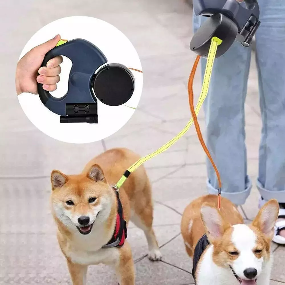 360 Swivel Dual Pet Dog Walking Leash