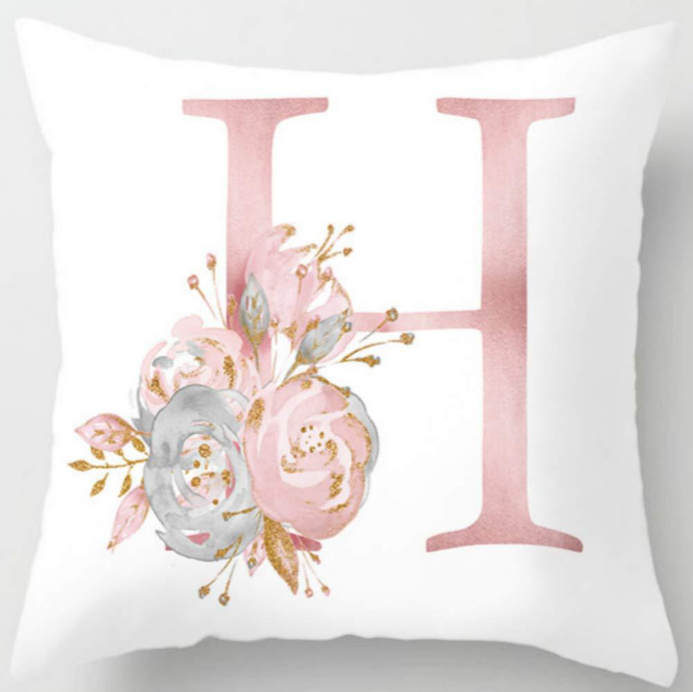 26 Letters Printed Pillowcase