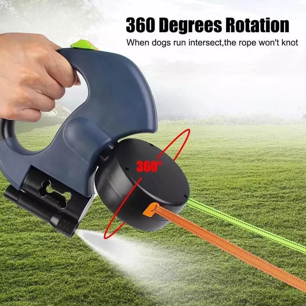360 Swivel Dual Pet Dog Walking Leash