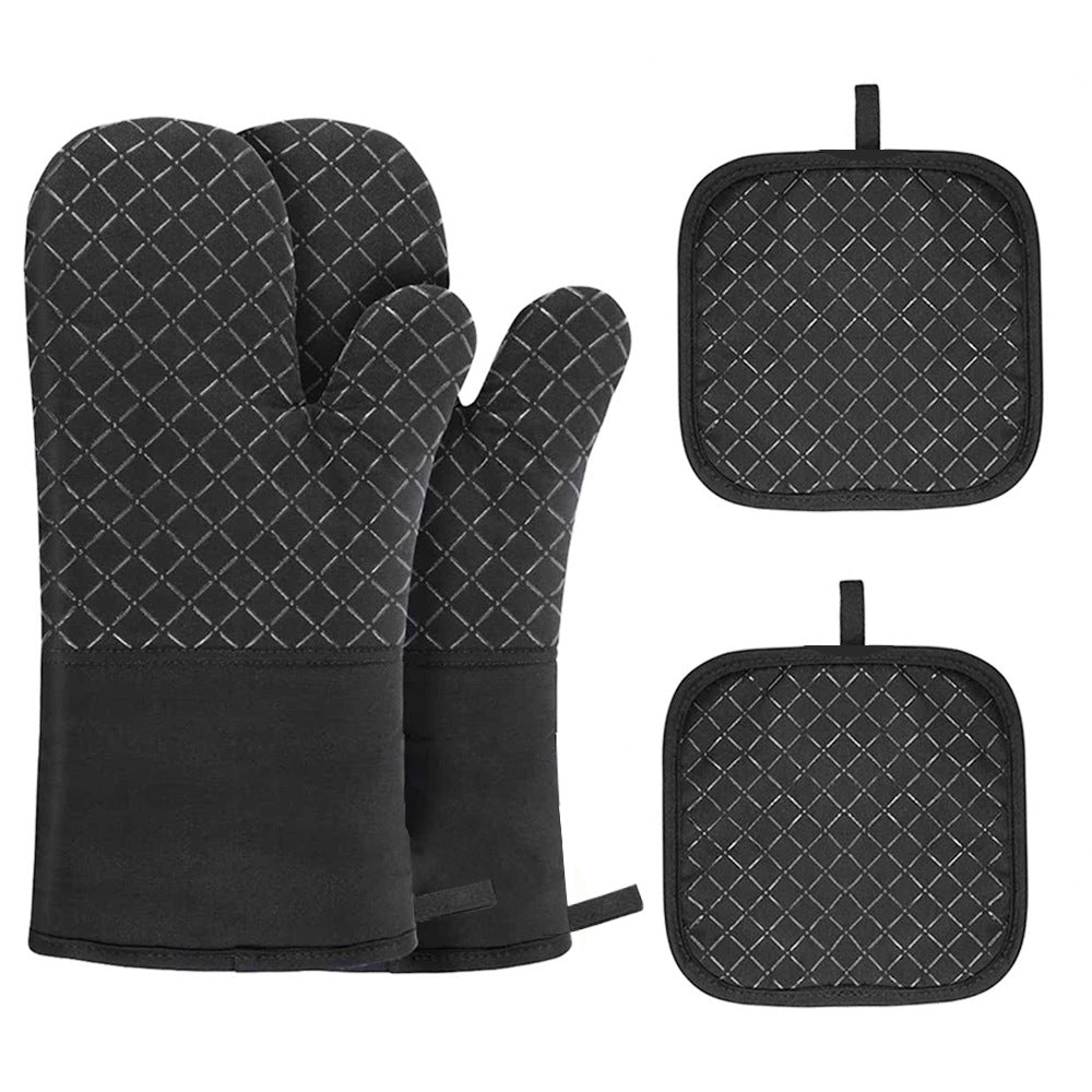 Heat Insulation Non-Slip Gloves for Microwave Use