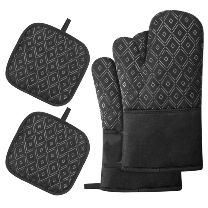 Heat Insulation Non-Slip Gloves for Microwave Use