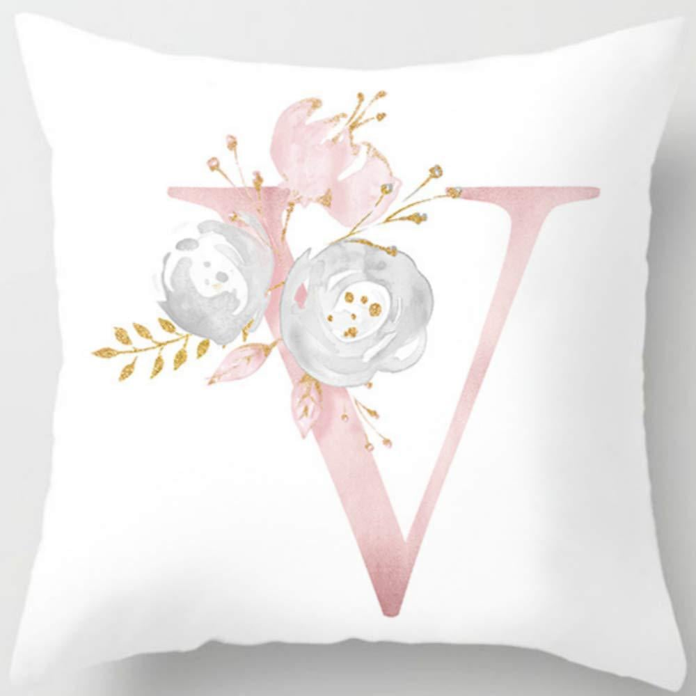 26 Letters Printed Pillowcase