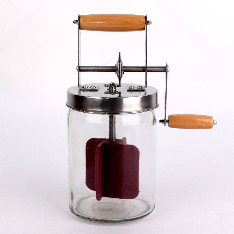 Vintage Glass Hand Butter Blender