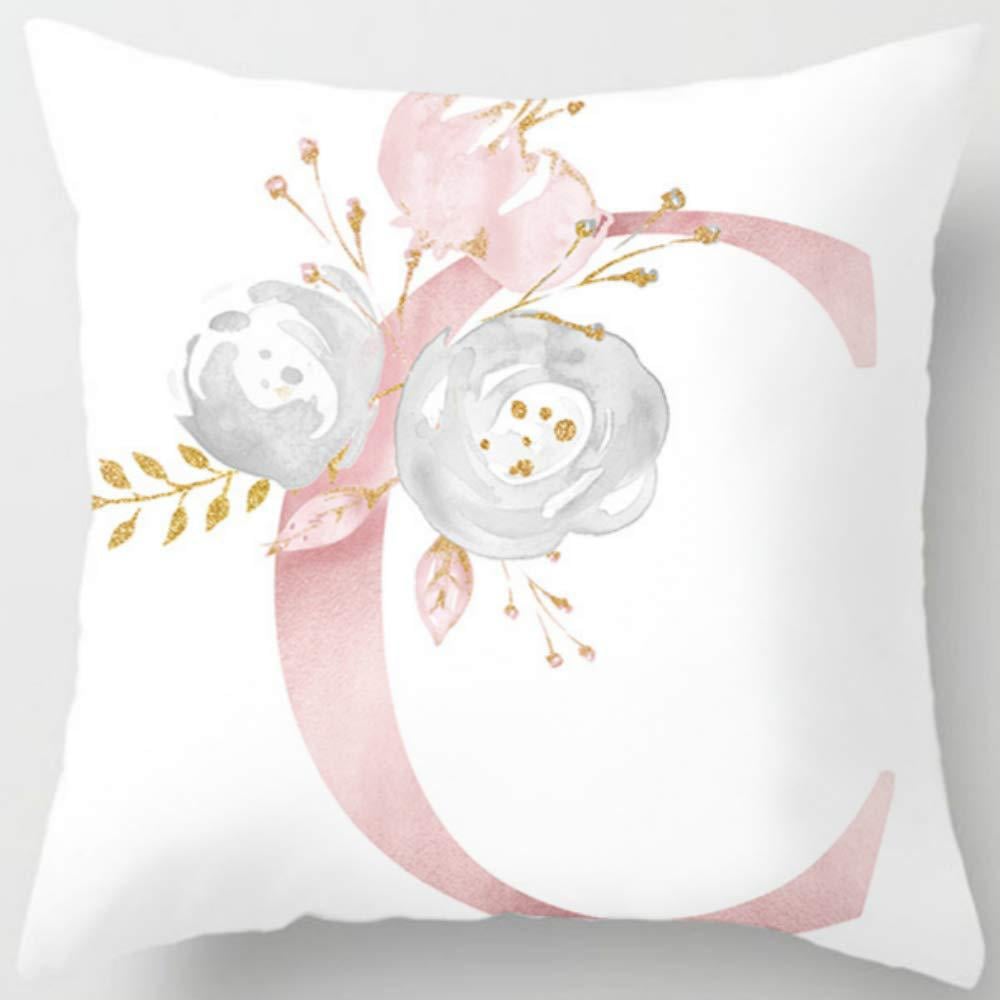26 Letters Printed Pillowcase
