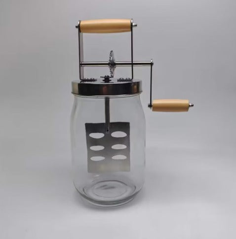 Vintage Glass Hand Butter Blender