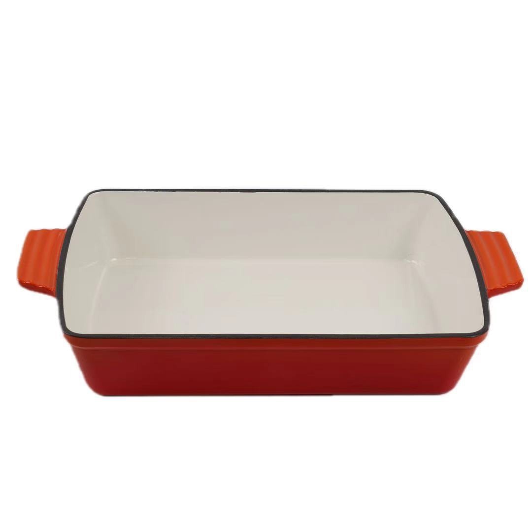 Cast Iron Enameled Rectangular Baking Pan
