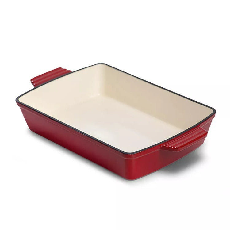 Cast Iron Enameled Rectangular Baking Pan