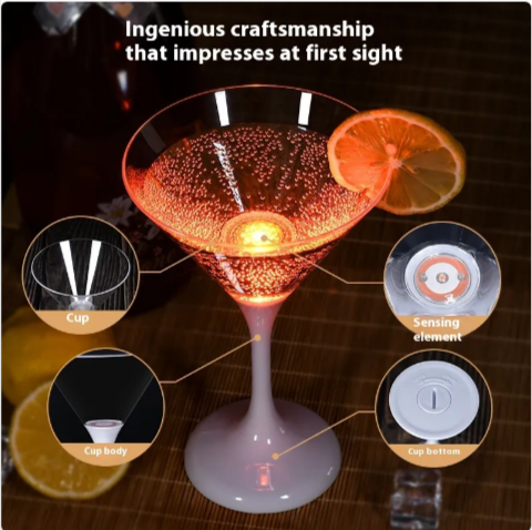 Christmas LED Cocktail Glass Set