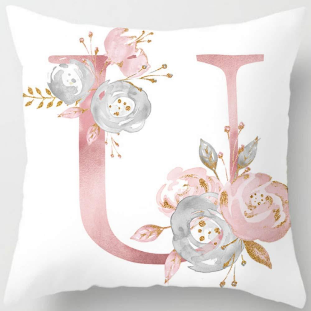 26 Letters Printed Pillowcase