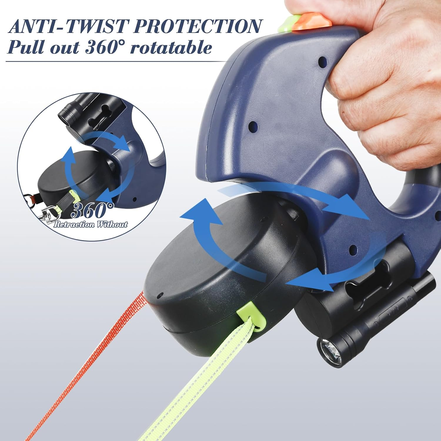360 Swivel Dual Pet Dog Walking Leash