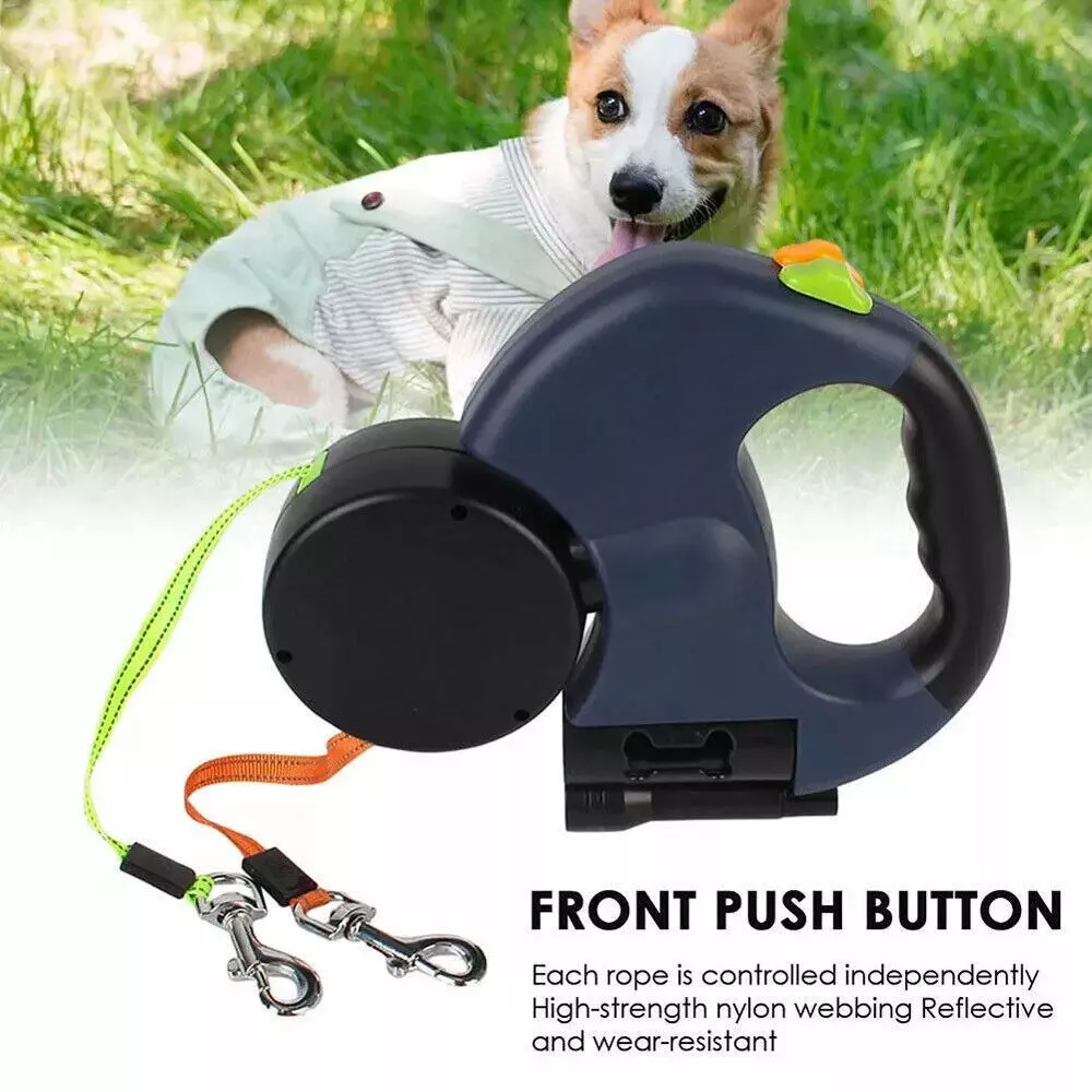 360 Swivel Dual Pet Dog Walking Leash