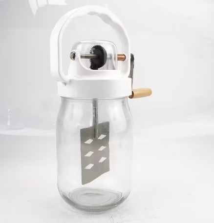 Vintage Glass Hand Butter Blender