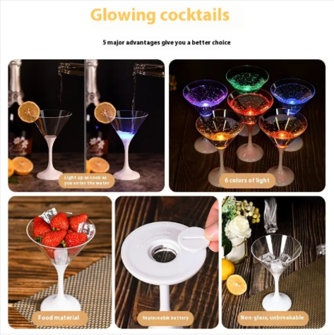 Christmas LED Cocktail Glass Set