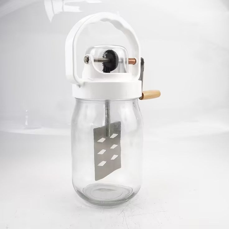 Vintage Glass Hand Butter Blender