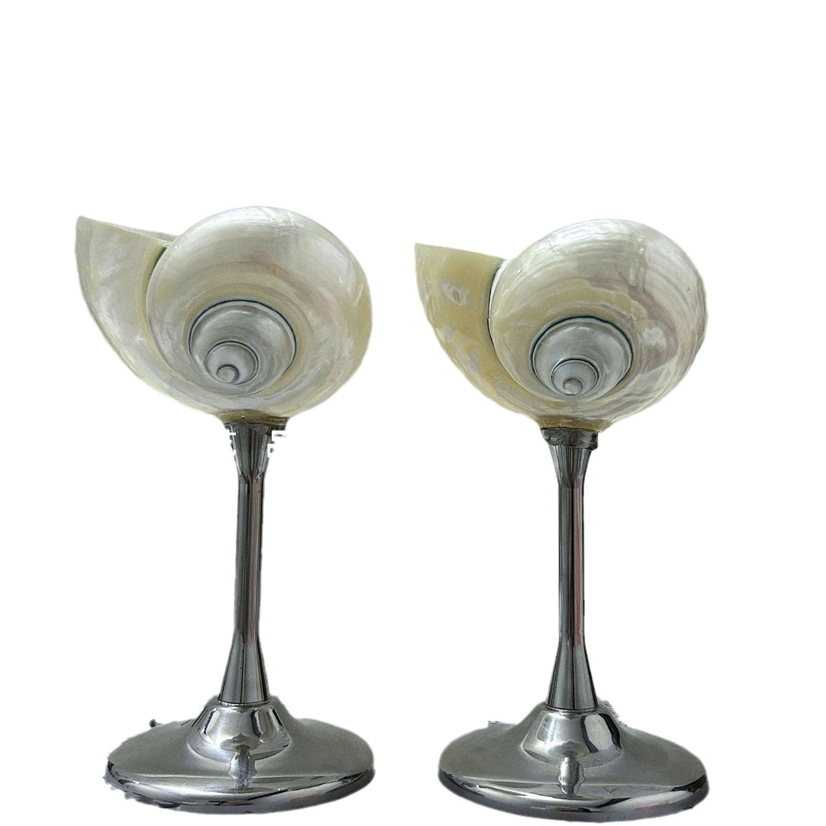 European Retro Metal Conch Goblet