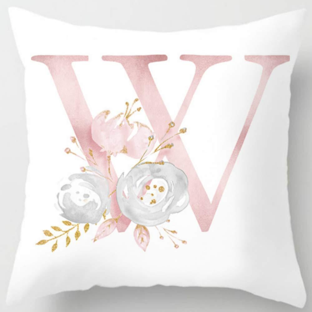 26 Letters Printed Pillowcase