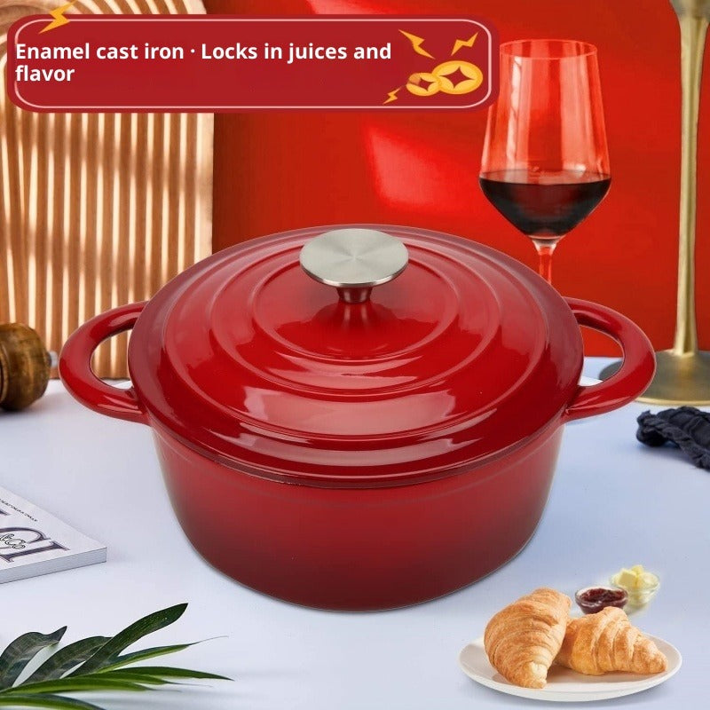 Enamel Cast Iron Soup & Stew Pot
