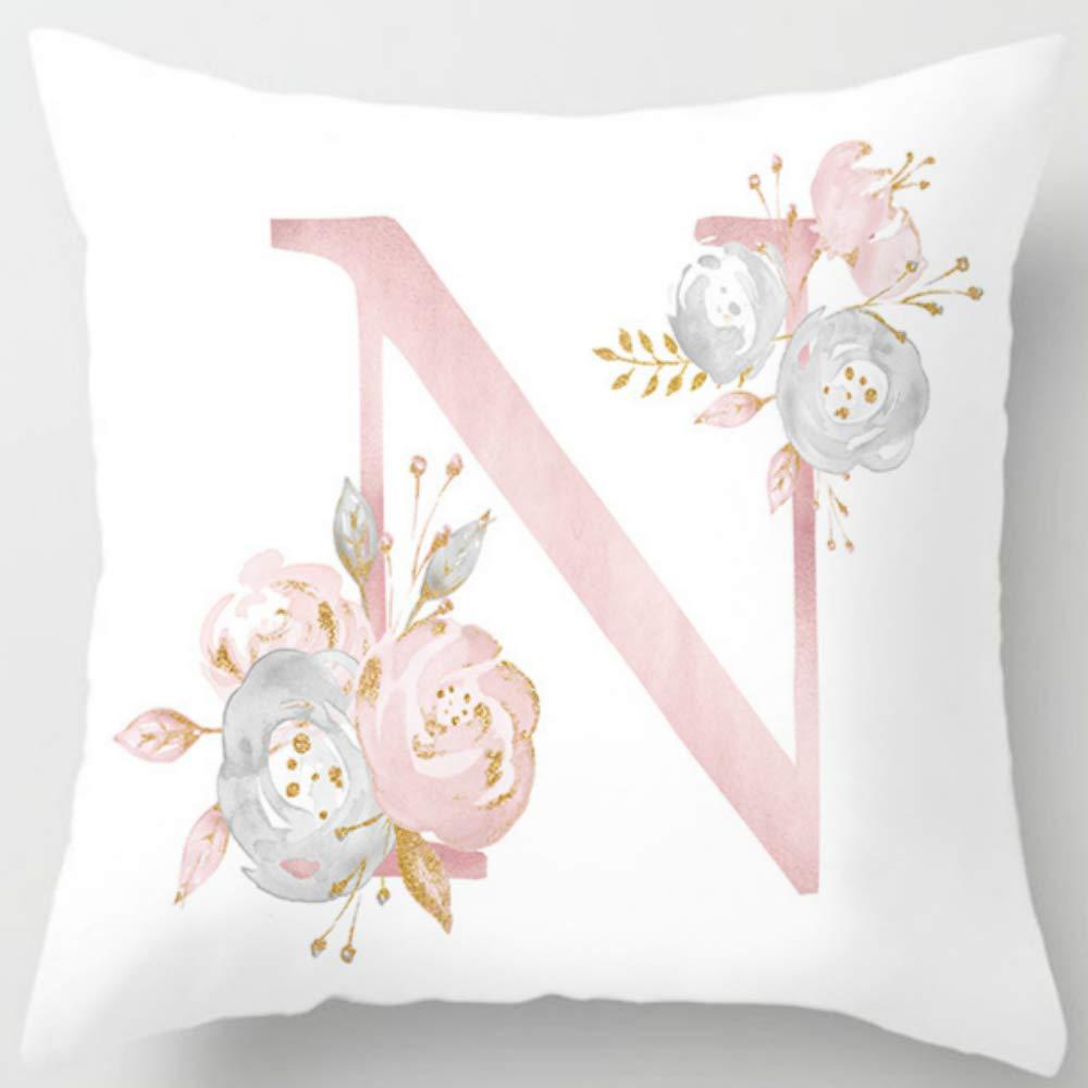 26 Letters Printed Pillowcase