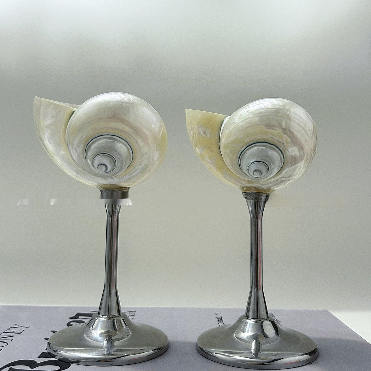 European Retro Metal Conch Goblet