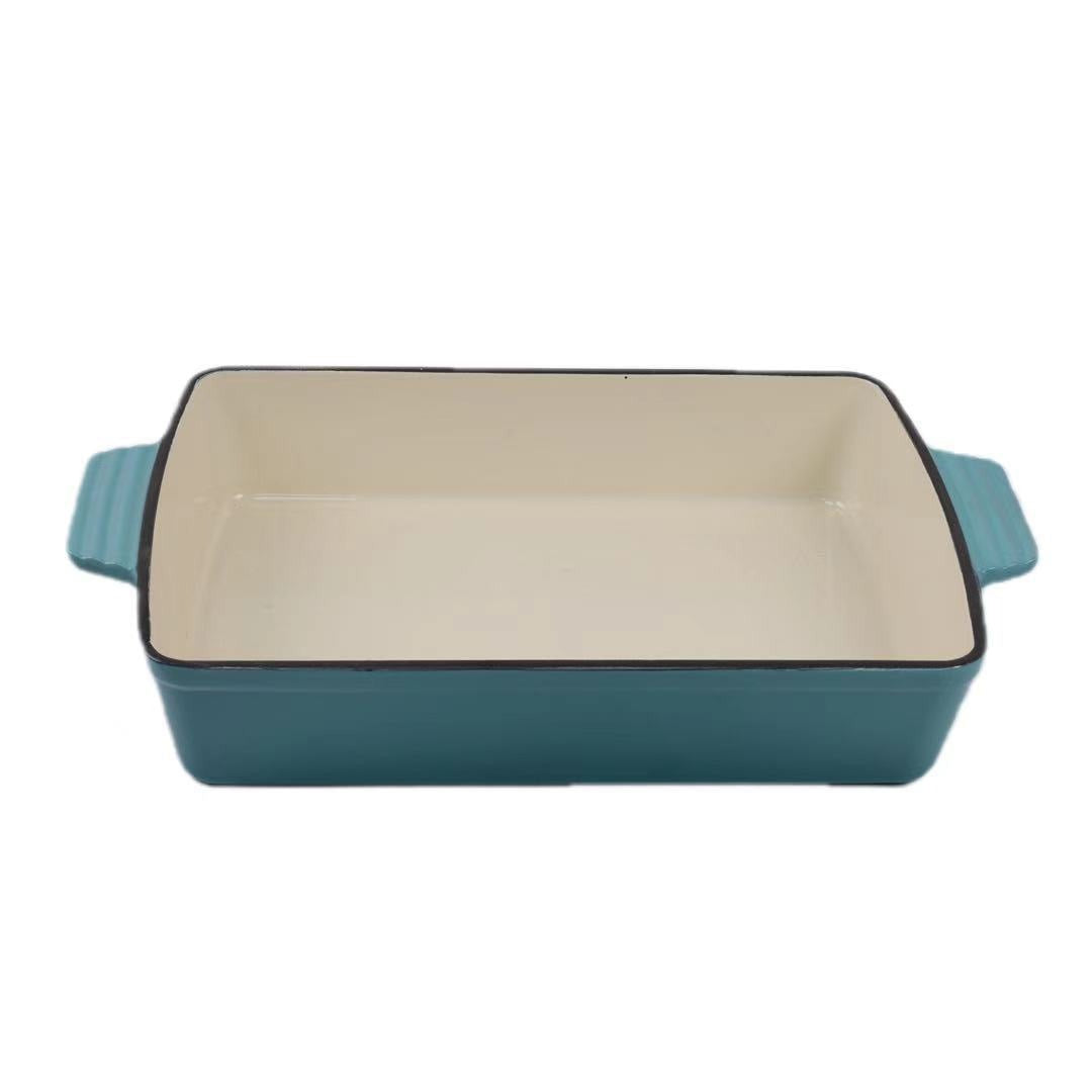 Cast Iron Enameled Rectangular Baking Pan