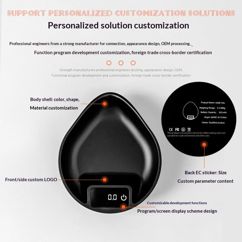 Mini Coffee Scale with Bean Tray