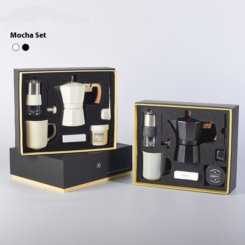 Manual Grinding Machine Set Moka Pot Six-piece Set