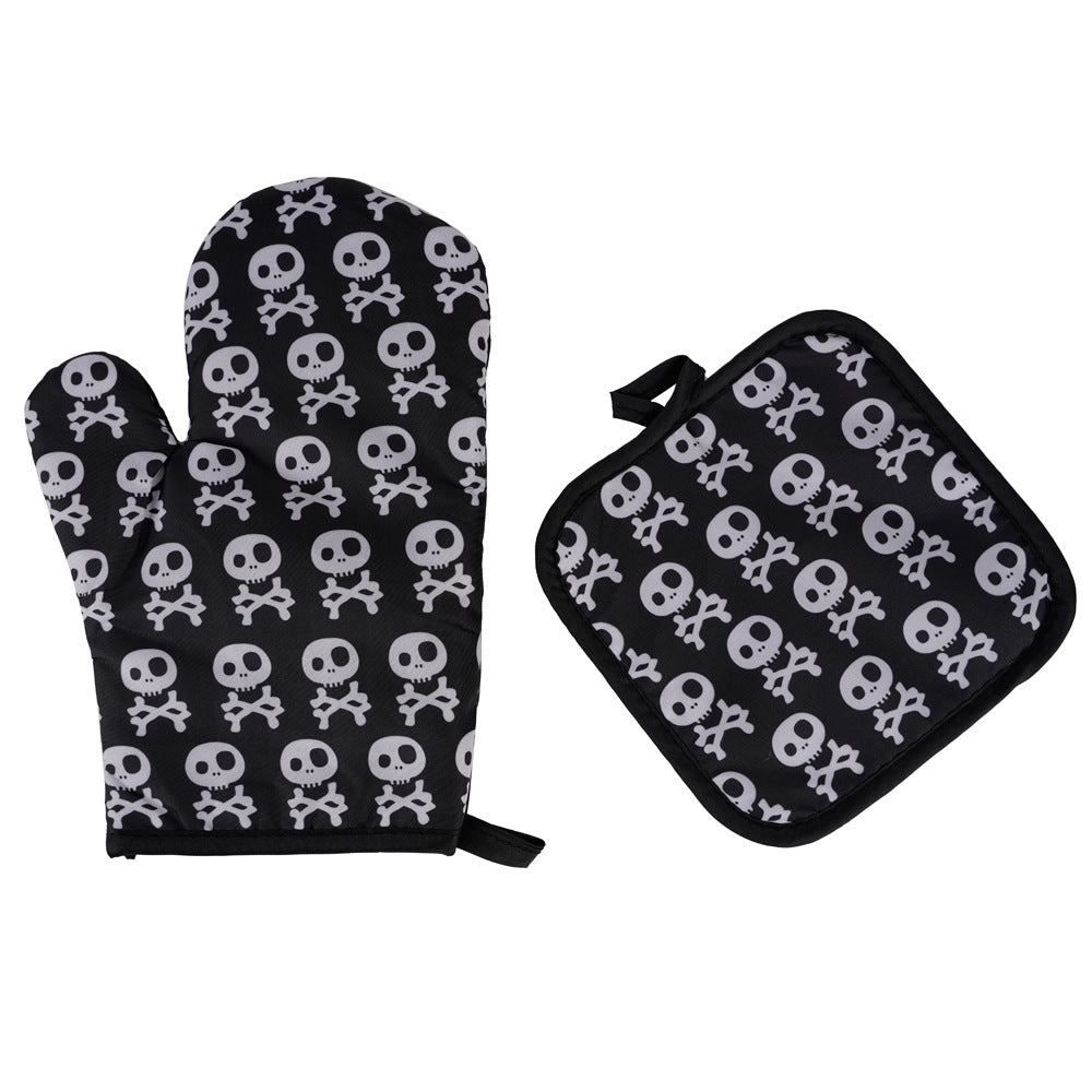 Halloween Pattern Insulated Microwave Oven Gloves