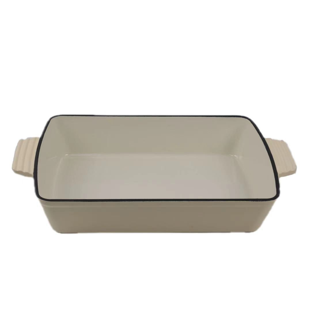 Cast Iron Enameled Rectangular Baking Pan
