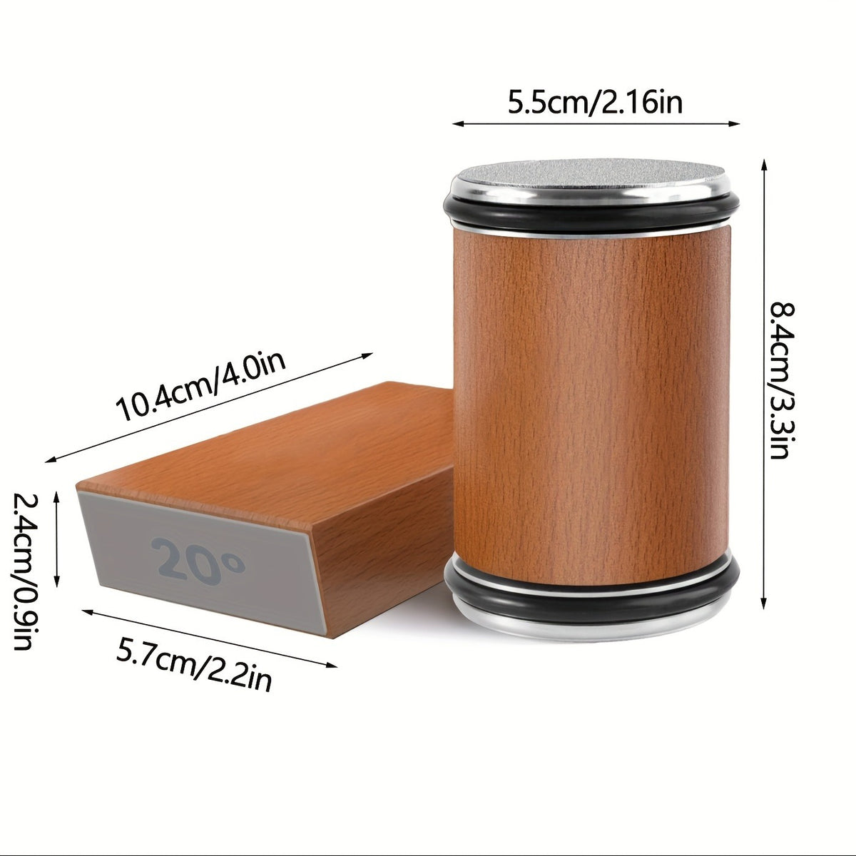 Roller Knife Sharpener Kit with Diamond Dual-Grind