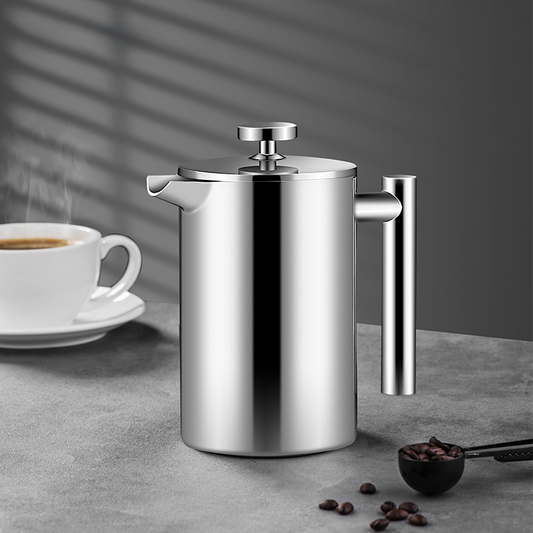 304 Stainless Steel Double-Layer French Press Coffee Pot